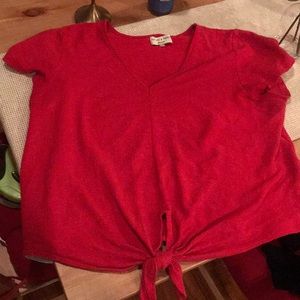 Madewell red front tie